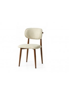 1472 POLO KAHVEKREM METAL SANDALYE 