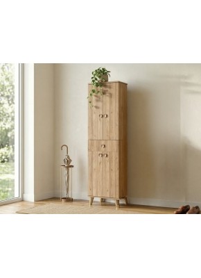 2108 KLAS 4 KAPILI  ÇEKMECELİ CEVİZ RENK BOYDOLAP/KİLER/ÇOK AMAÇLI DOLAP