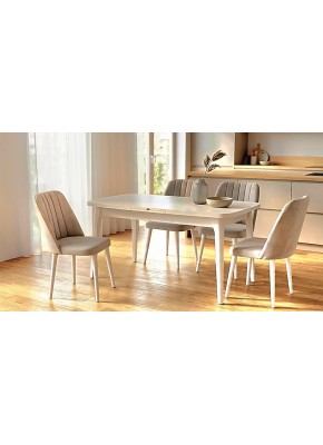 2235+1221 BABİL (KELEBEK)PARİS AYAKLI AYTAŞI 80,130+30 AÇILIR TABLA  +MİLANO SAN MASA TAKIMI