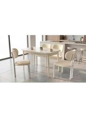 2236+1411 LİDYA(KELEBEK) METAL AYAKLI AYTAŞI 80,130+30 AÇILIR TABLA  +..T.. SAN MASA TAKIMI