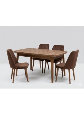 2235+9204 BABİL CEVİZ TBL MDF 80*130+30 KELEBEK AÇILIR MUTFAK MASA+1221