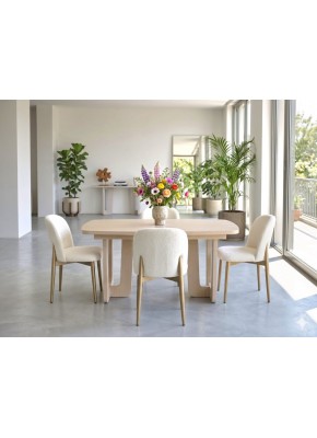 3211 PİCASSO İKONİK TRAVERTEN RENK MDF 90+160+30 SALON MASA+İKONİK SAN