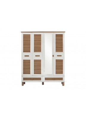4202 MİLA STOR MDF 4 KAPI AYTAŞI CEVİZ  GARDOLAP 