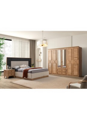 ARYA PANJURLU 6810+6910 YATAK ODASI 6 kapılı ceviz