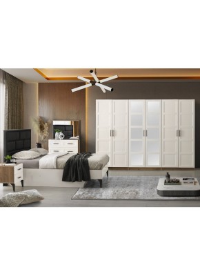 ÇAKIL 3 MODÜL MDF YATAK ODASI 6 KAPILI CVZ aytaşı