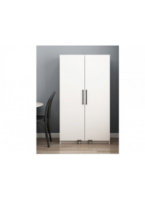 SERRA 180 CM DOLAP BOY 2 KPK LI TEKERLİ RAFLI KPK BEYZ